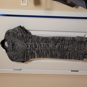 Sweater dress with matching scarf
